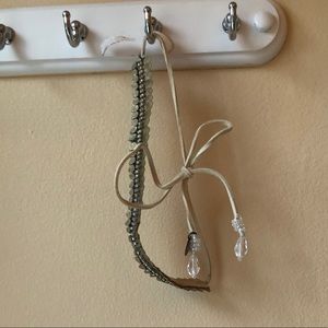 Free People Silver Metallic Tie Choker